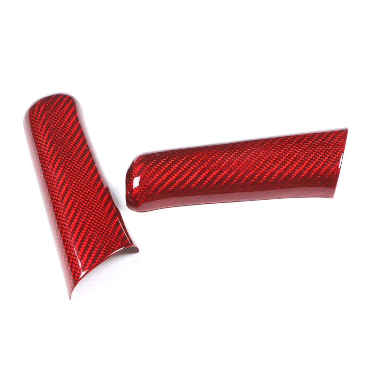 Red Real Carbon Fiber Handbrake Trim Cover For Fiat 500 2007+ 13