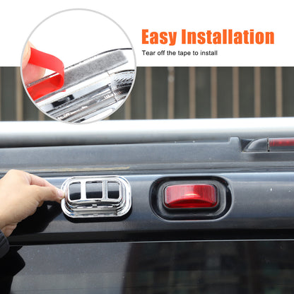 ABS Silver Front & Rear Roof Light Guard Cover Trim Set For Hummer H2 2003-09 US 11