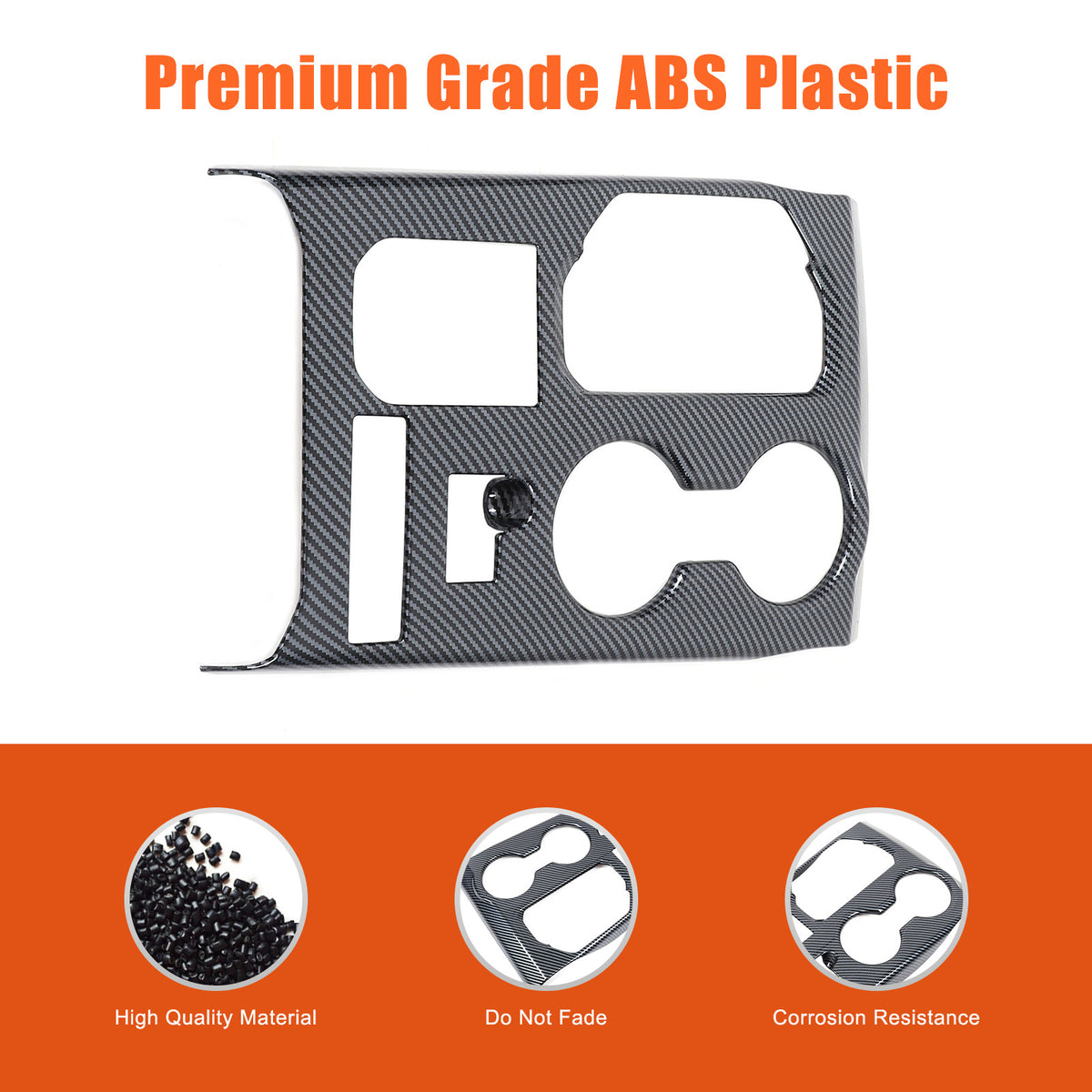 ABS Carbon Fiber Center gear shift trim cover for Toyota Highlander 2022-2024 15