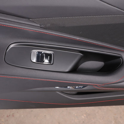Matte Black ABS Full Interior Set Cover Trim Kit For Corvette C8 2020-25 - Styles 1-5 19