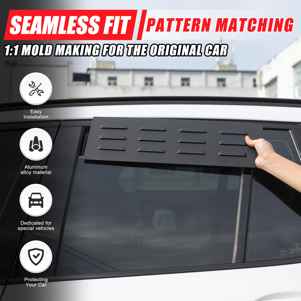 Aluminum Alloy Rear Window Louver Shutter Cover Trim For BMW X3 G01 2018+ 12