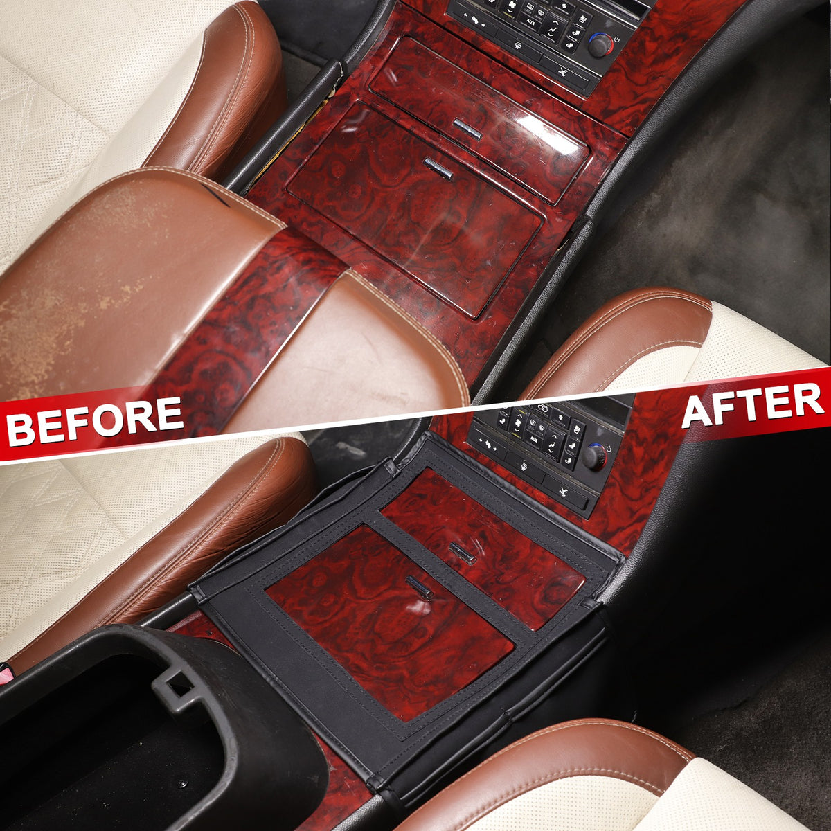 Suede Cloth Center Console Gear Shift Trim Cover For Cadillac Escalade 07-14 US 8