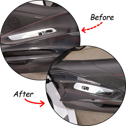 Real Dry Carbon Fiber Full Interior Center Set Trim Kit For Corvette C8 20-25 US - Styles 31-35 22