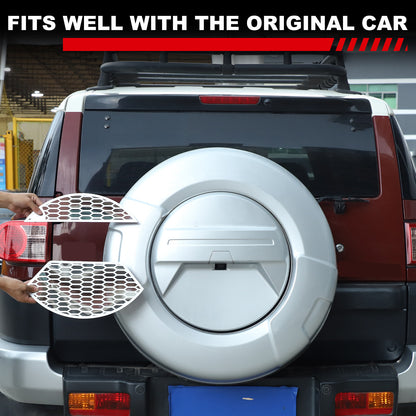Silver Alloy Spare Tire Trim Cover Patch For Toyota FJ Cruiser 2007-21 5