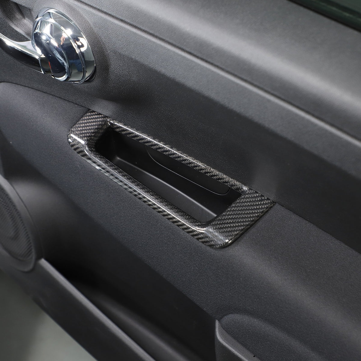 Real Carbon Fiber Mirror Adjustment Panel Trim For Fiat 500 312 2010-2022 10