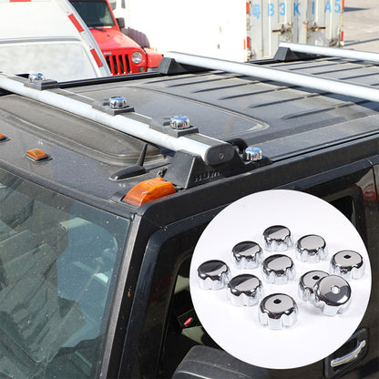 10PCS Silver Chrome Roof Screw Cap Covers Exterior For Hummer H2 2003-2009 2
