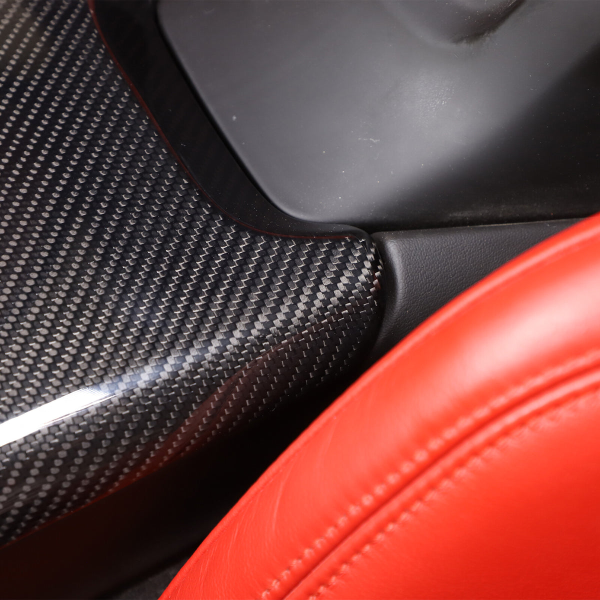 Real Carbon Fiber Center Console Armrest Box Cover Trim For Corvette C8 2020-26 19