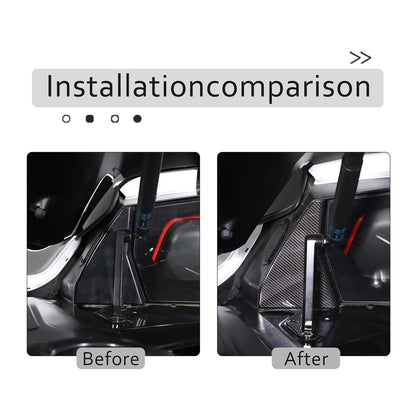 Real Dry Carbon Fiber Engine Bay Tank Panel Cover Frame Trim For Corvette C8 20+ 37