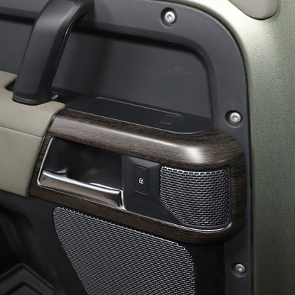 ABS Oak Grain Inner Door Handle Frame Cover For Land Rover Defender 110 2020-21 10