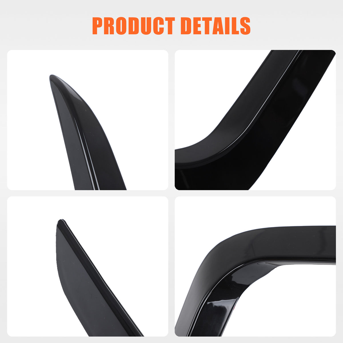 Glossy Black Front & Rear Bumper Trim Set For BMW X3 X4 G01 G02 M Sport 2022+ 6