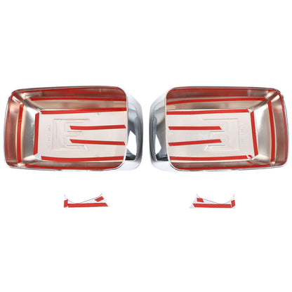Mech Style Silver ABS Side Mirror Trim Cover For Hummer H3 2005-2009 19