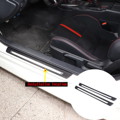 Carbon Fiber Hollow External Door Sill Cover Trim Strip For Subaru BRZ 2022-23 9
