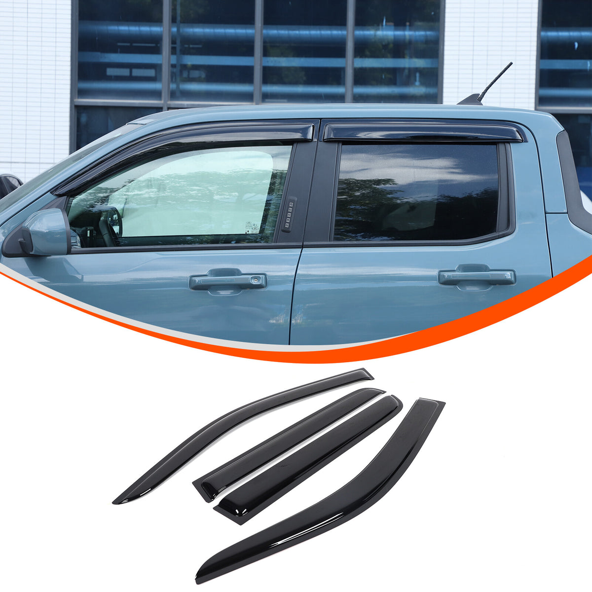 Window Rain Guards Visor Rain Guard Wind Deflectors For Ford Maverick 2022-2024 2