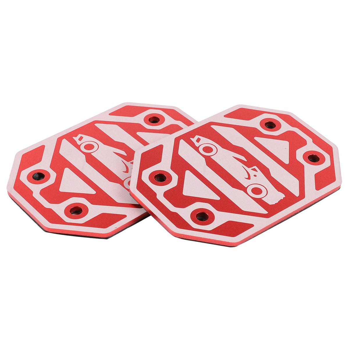 Replacement Red Aluminum Rear Quarter Window Emblem Badge For Corvette C8 20+ US 18