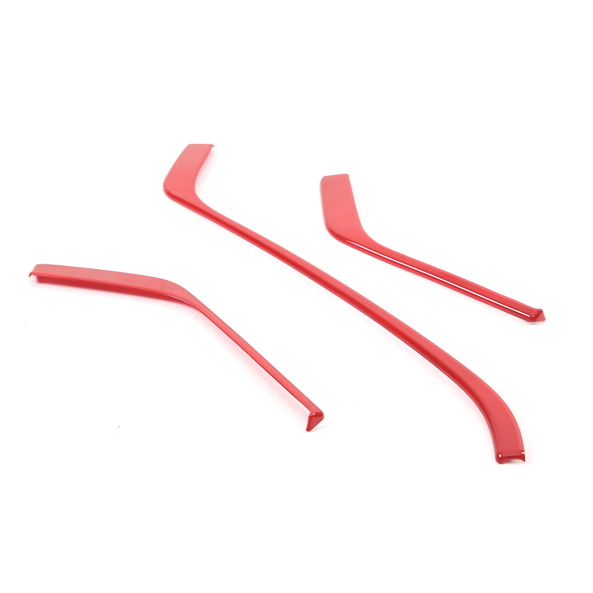 ABS Red Console Side Dashboard Trim Strips For Corvette C8 Stingray 2020-25 8