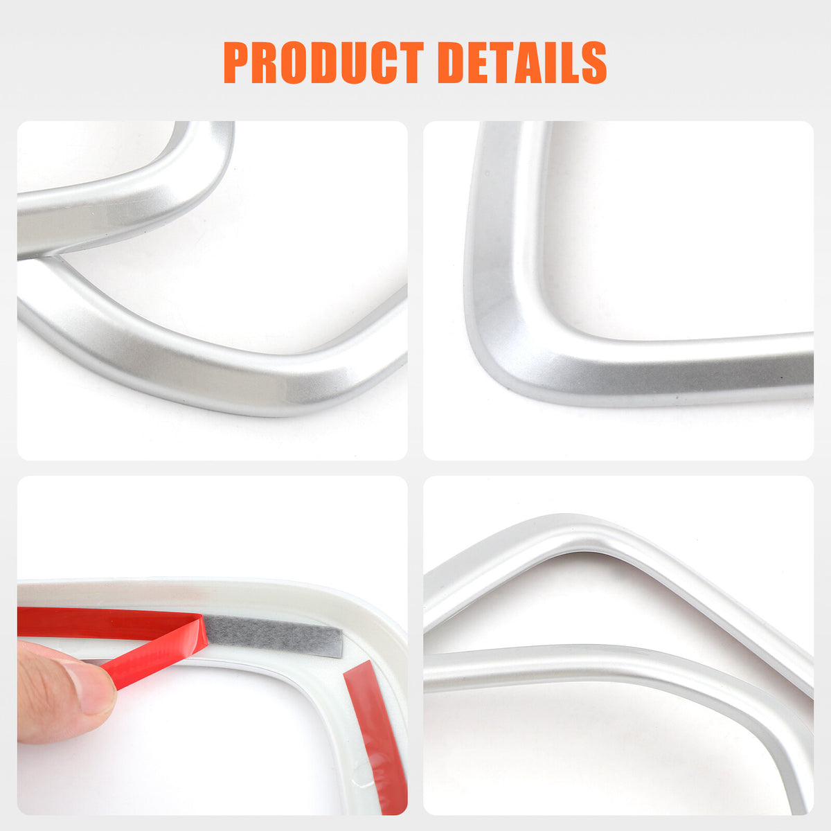 Silver ABS Front Bumper Side Air Intake Trim For Benz G-Class W463 G550 G63 25+ 6