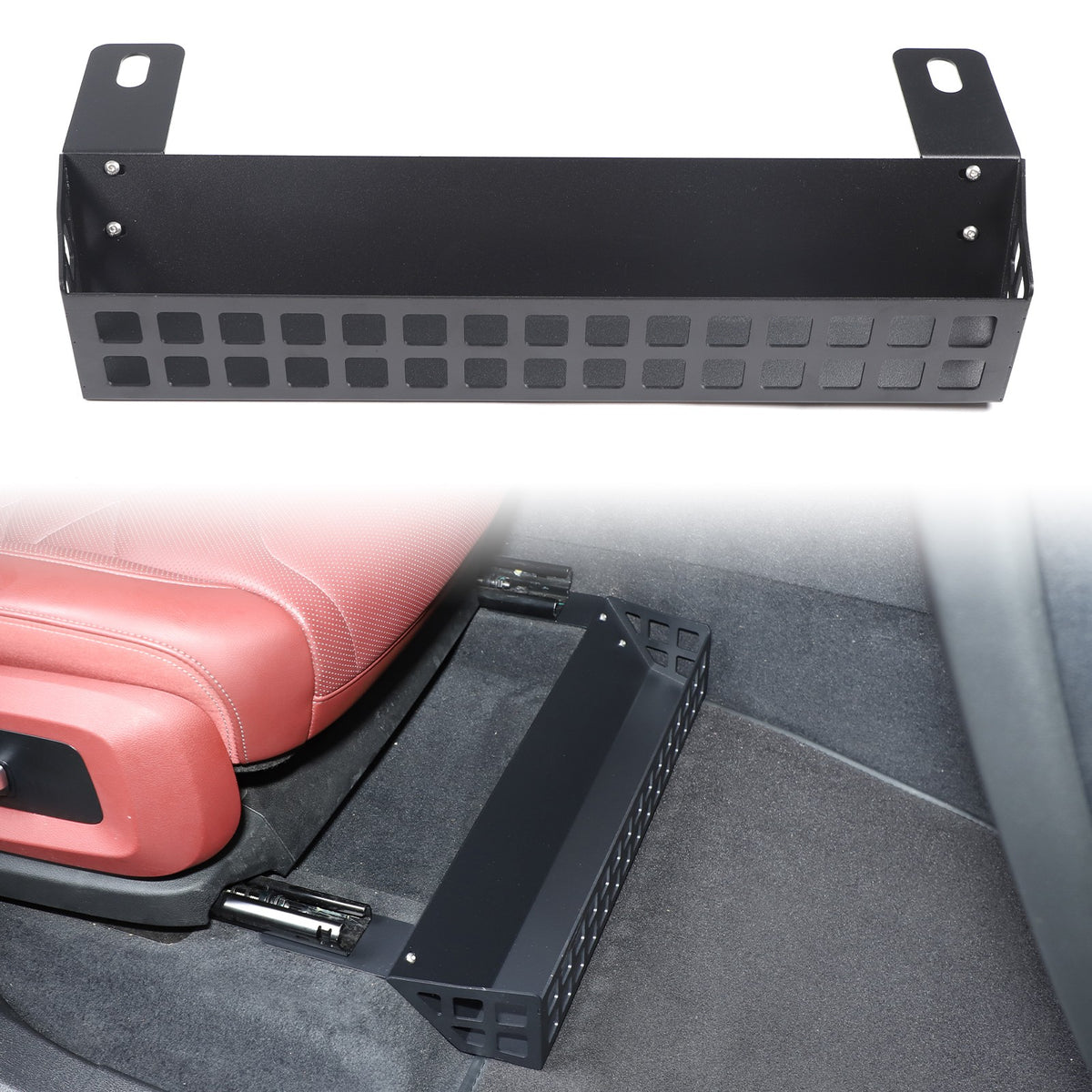 Aluminum Alloy Under-Seat Storage Basket Box Tray For BMW X5 G05 2019+ 3