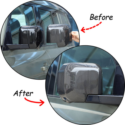 Real Carbon Fiber Rearview Mirror Cover Trim For Land Rover Defender L663 20-25 15