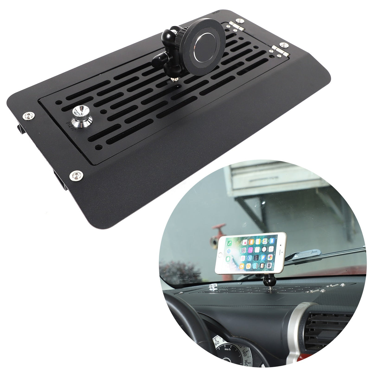 Magnetic Phone Holder with Dashboard Password Box For Toyota FJ Cruiser 2007-21 16