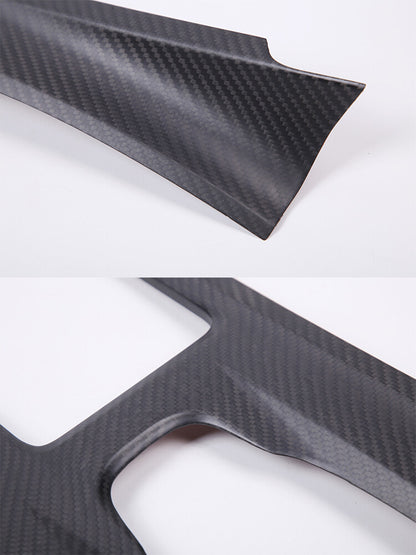Matte Real Carbon Fiber Console Gear Shift Panel Cover For Nissan GTR R35 08-16 7