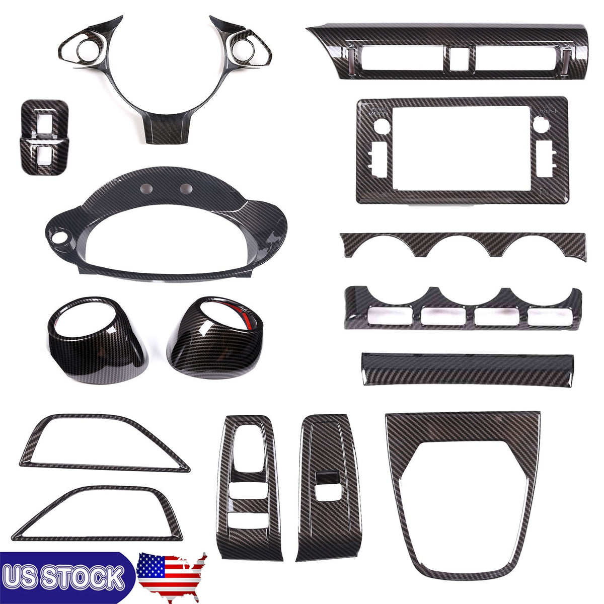 17Pcs ABS Carbon Fiber Interior Center Consol Trim Set For GR86 / BRZ 2022-2025 1