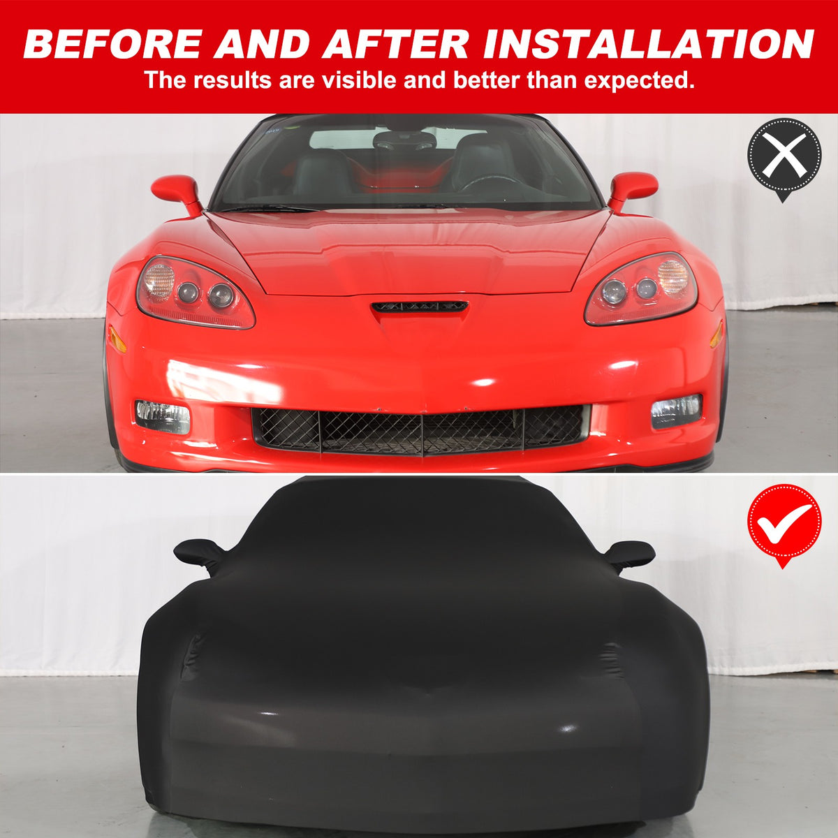 Car Protection Cover Waterproof Sun UV Snow Resistant For Corvette C6 2005-13 US 9