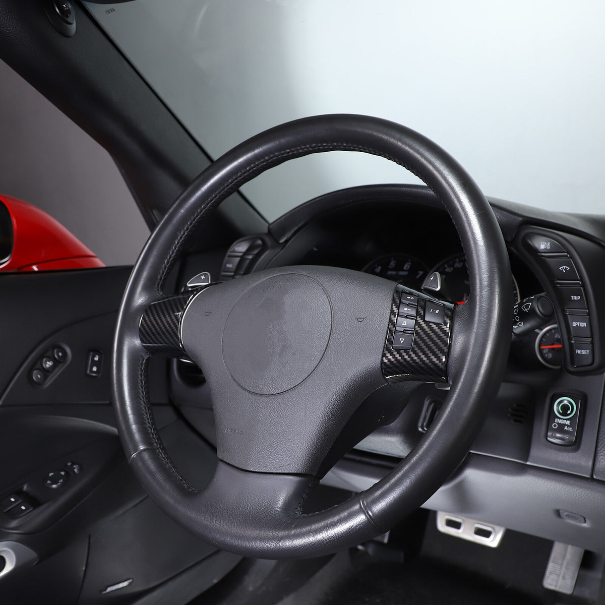 ABS Carbon Fiber Interior Exterior Cover Trim Kit For Corvette C6 2005-2013 156