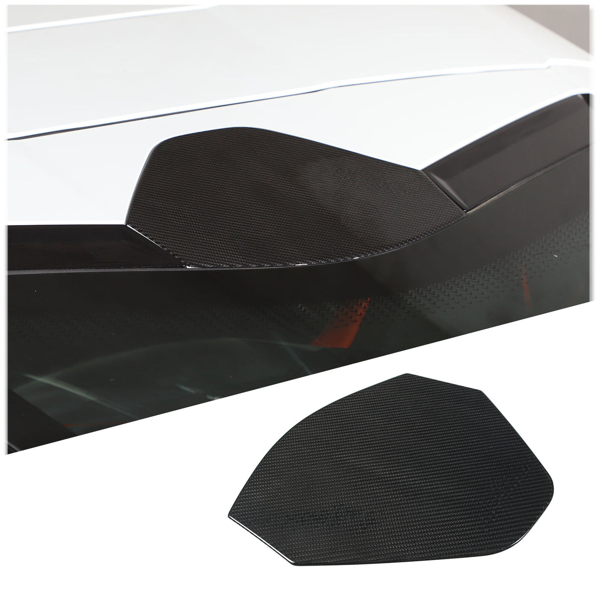 Real Carbon Fiber Rear Window Decklid Cover For Corvette C8 Coupe 2020-26 2