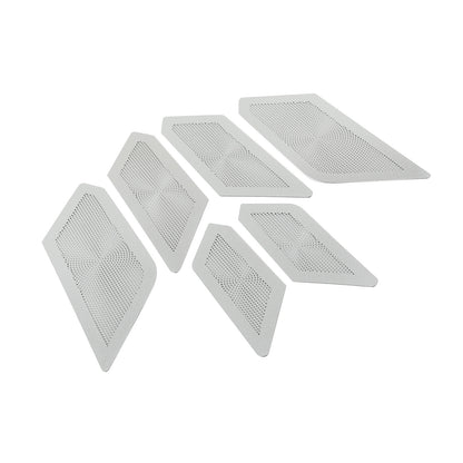 Perforated Rear Hood Vent Inserts for 2020-2026 C8 Corvette Brushed Stainless 2