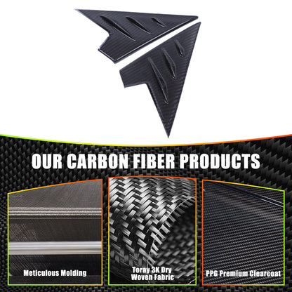 Real Carbon Fiber Front A-pillar Triangular Panel Trim For Alfa Romeo Tonale 6