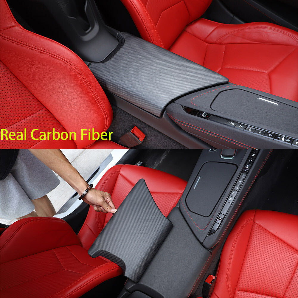 Matte Real Carbon Fiber Interior Exterior Trim Cover For Corvette C8 2020-25 27