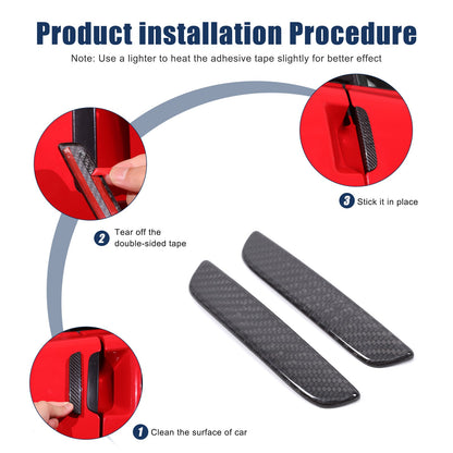 Real Dry Carbon Fiber Door Handle Trim For Corvette C6 2005-2013 2