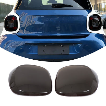 Smoked Black ABS Tail Light Smoke Housing Cover Trim For Benz Smart Fortwo 16-19 13