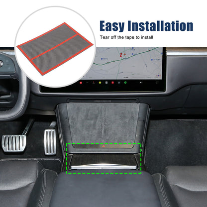 Real Dry Carbon Fiber Center Console Interior Trim Cover For Tesla Model S 23+ 28
