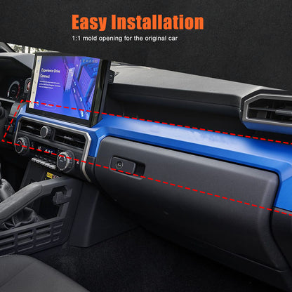 Blue ABS Console Center Dashboard Cover Trim For Toyota Tacoma SR SR5 2024-2025 20