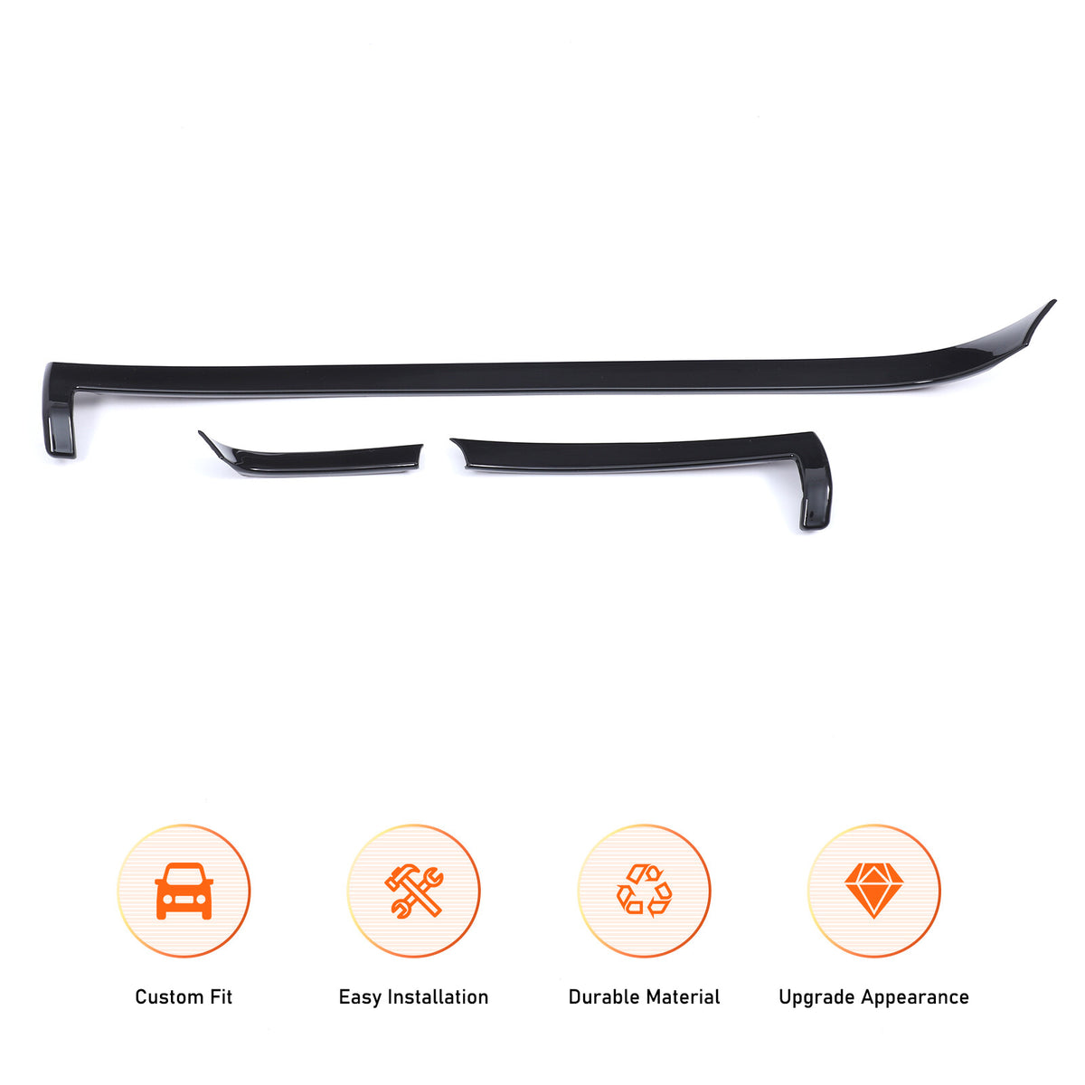 Glossy Black Center Console Air Vent Trim Strip For Hyundai Santa Cruz 2022+ US 6