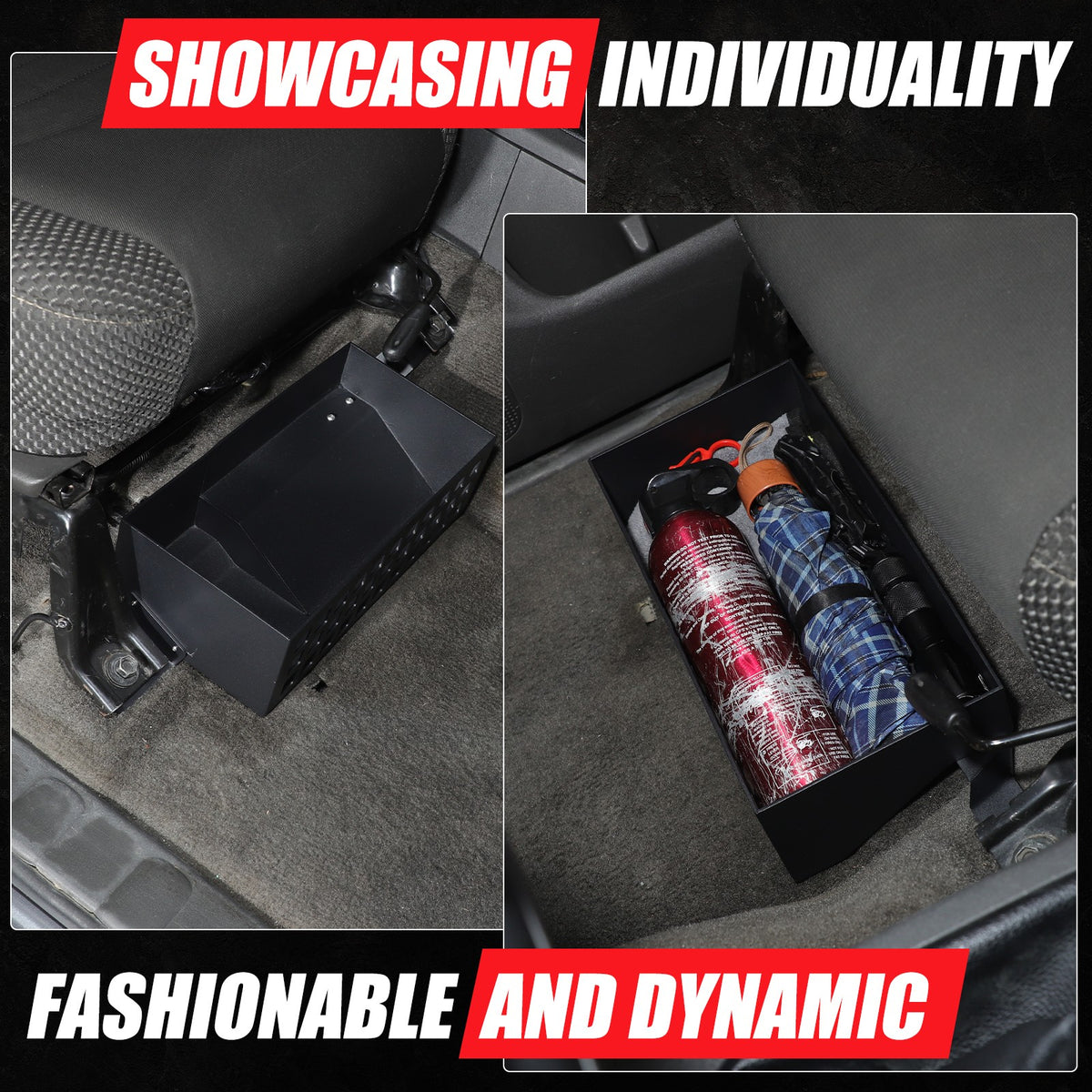 Aluminum Under Passenger Seat Storage Basket Tray For Nissan Frontier 2009-2017 9