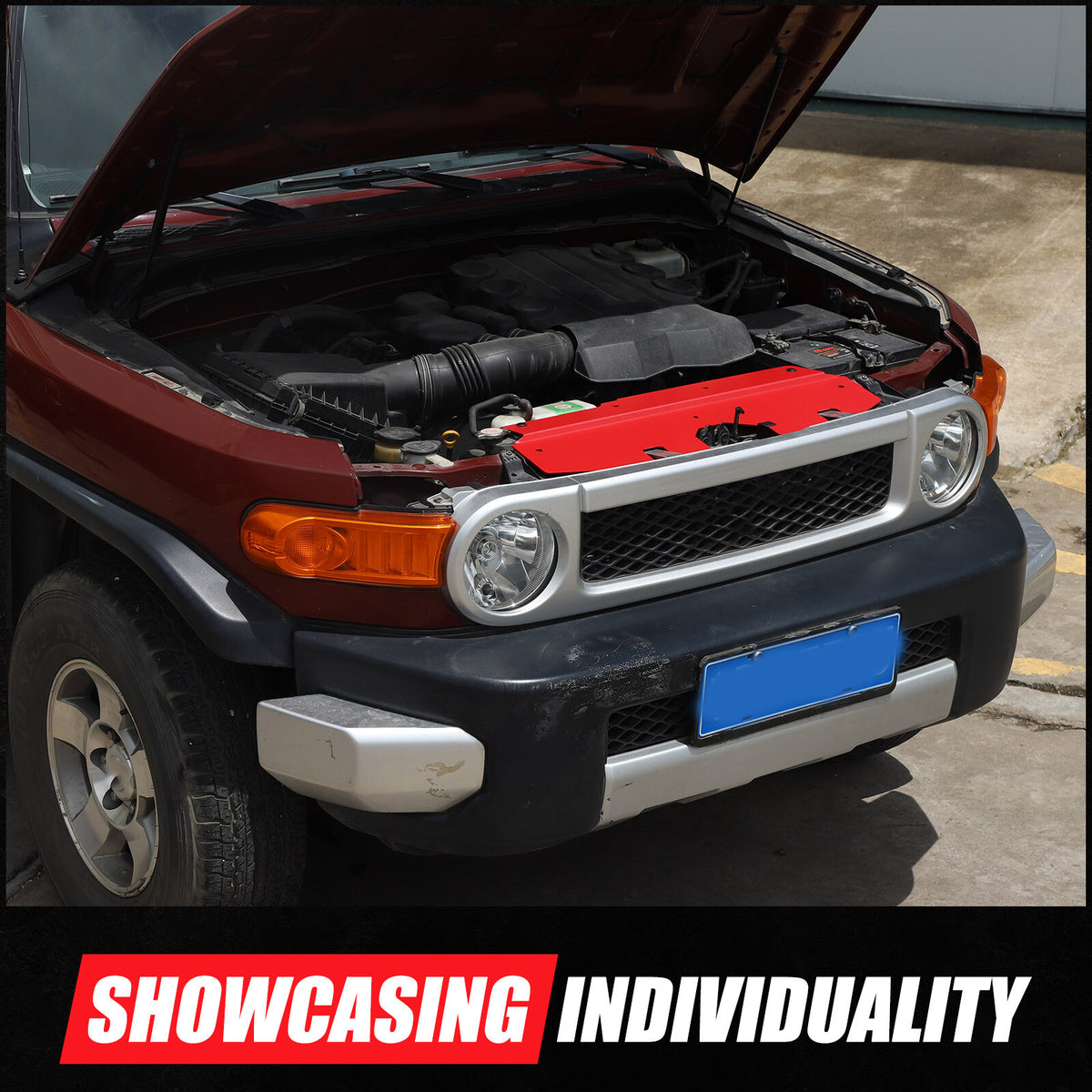 Red Replacement Engine Hood Cabin Cover For Toyota FJ Cruiser 2007-2021 11