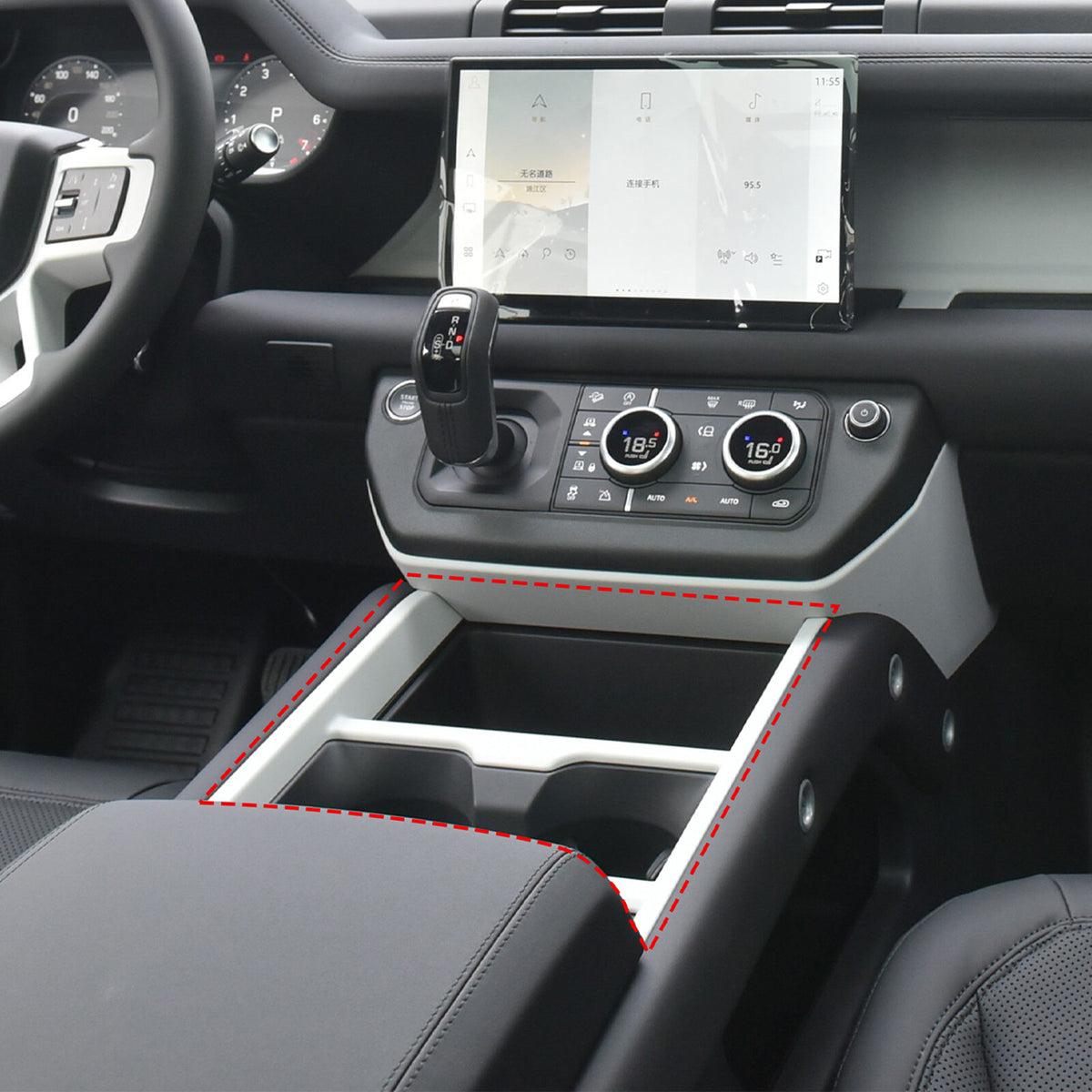 Matte Real Carbon Fiber Center Console Gear Shift Trim For LR Defender L663 25+ 16