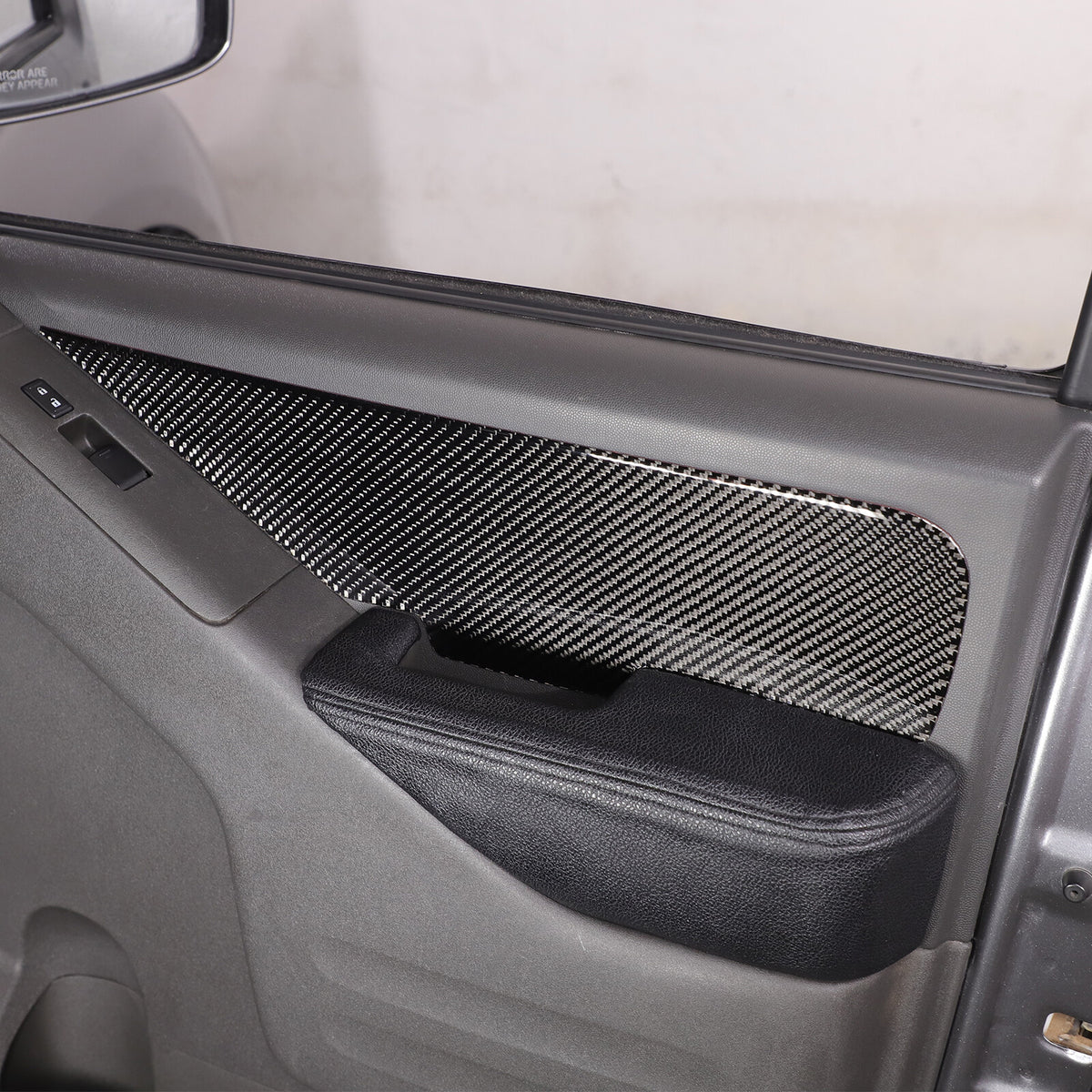 Carbon Fiber Door Armrest Side Panel Trim Sticker For Nissan Frontier 2005-2021 13