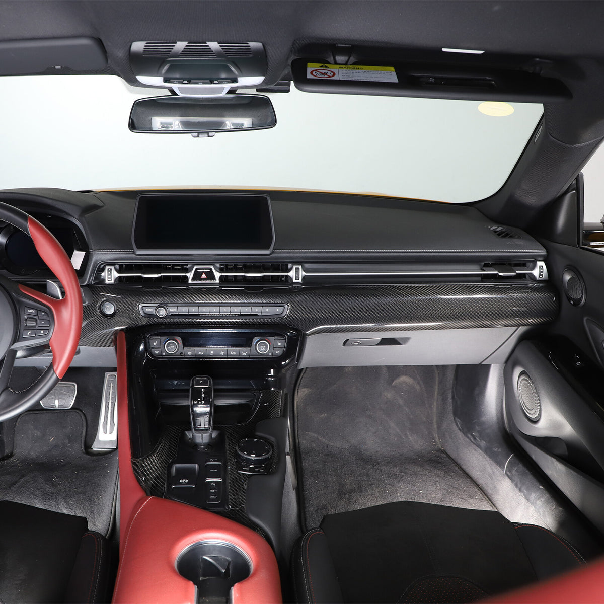 Real Carbon Fiber Center Console Dashboard Panel Trim For Toyota Supra 2019-24 16