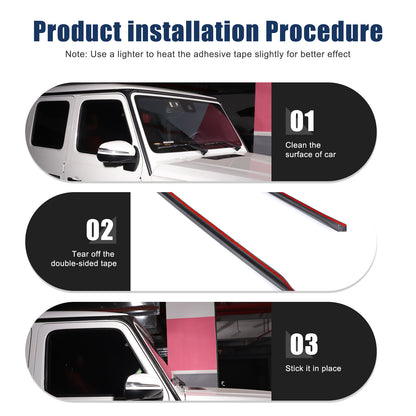 Real Carbon Fiber Window Triangle A-Pillar Cover For Benz W463 G550 G63 19-23 11