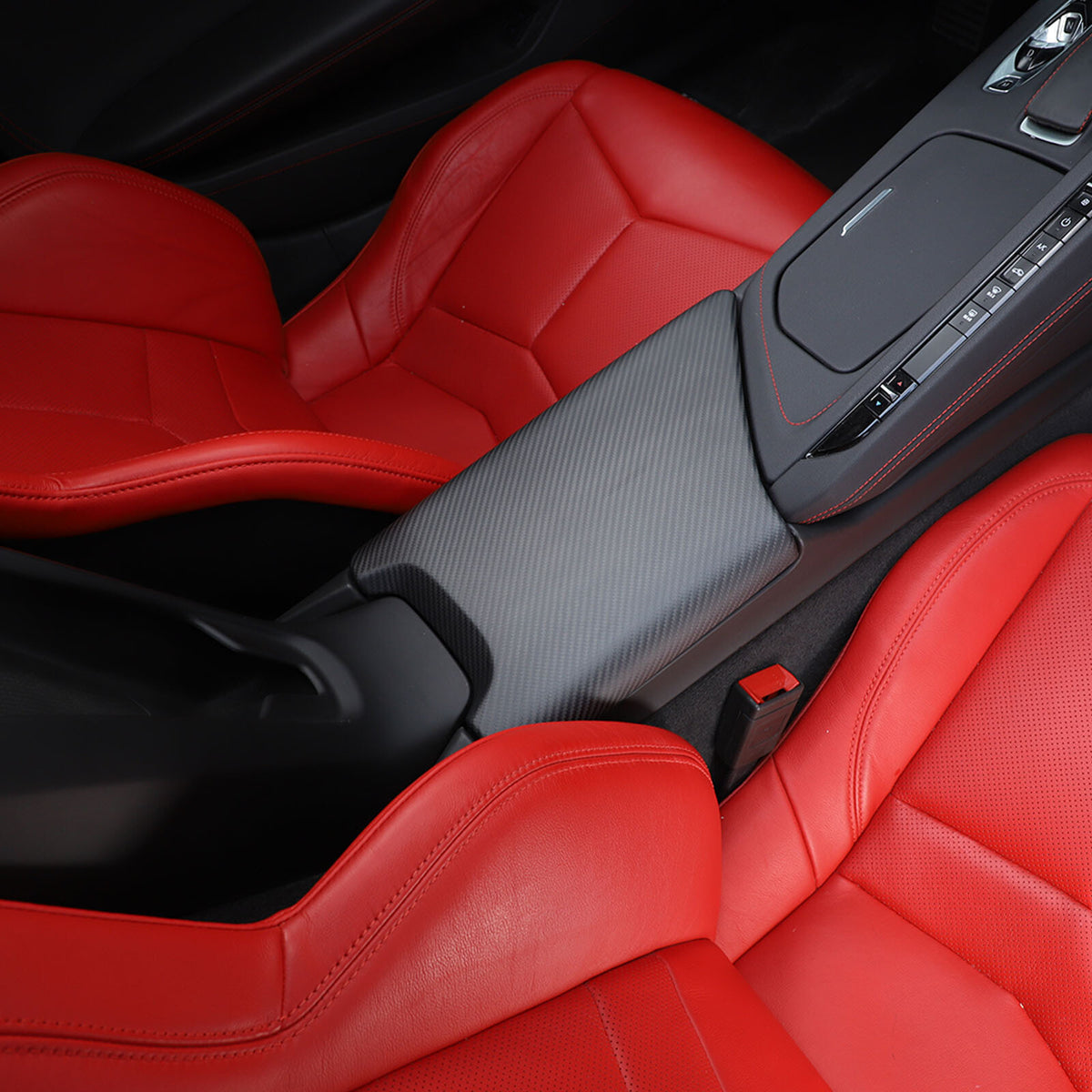 Matte Real Dry Carbon Fiber Interior Decor Trim Cover For Corvette C8 2020+ 32