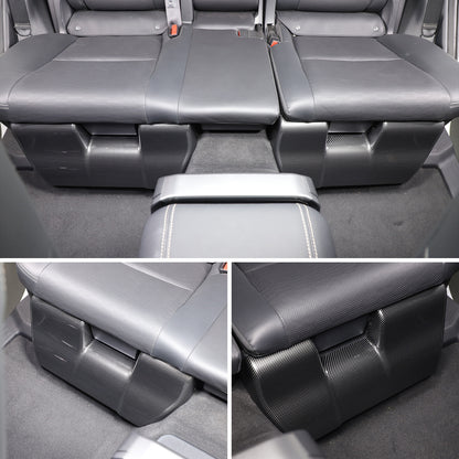 ABS Carbon Rear Seat Anti-kick Panel Trim For Toyota Land Cruiser LC250 24+ 13
