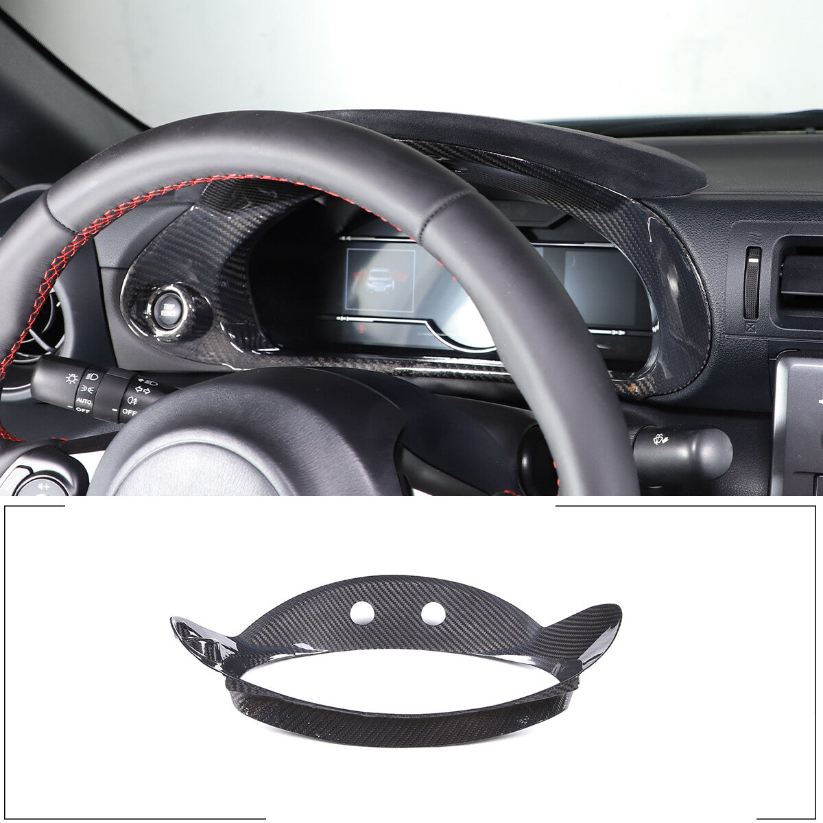 Dry Carbon Fiber Tachometer Frame Cover Trim Fit For GR86 BRZ STI 2022-2026 US 3