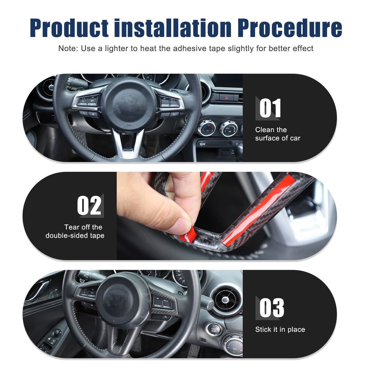 Matte Real Dry Carbon Fiber Interior Full Trim For Mazda MX-5 Miata 2016-2026 4
