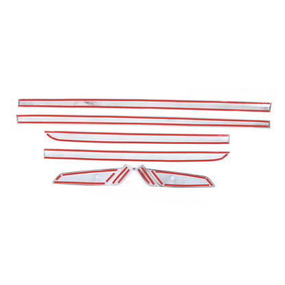 Matte Black Door Side Body Molding Trim Strips For BMW 5 Series G30 2018-22 7