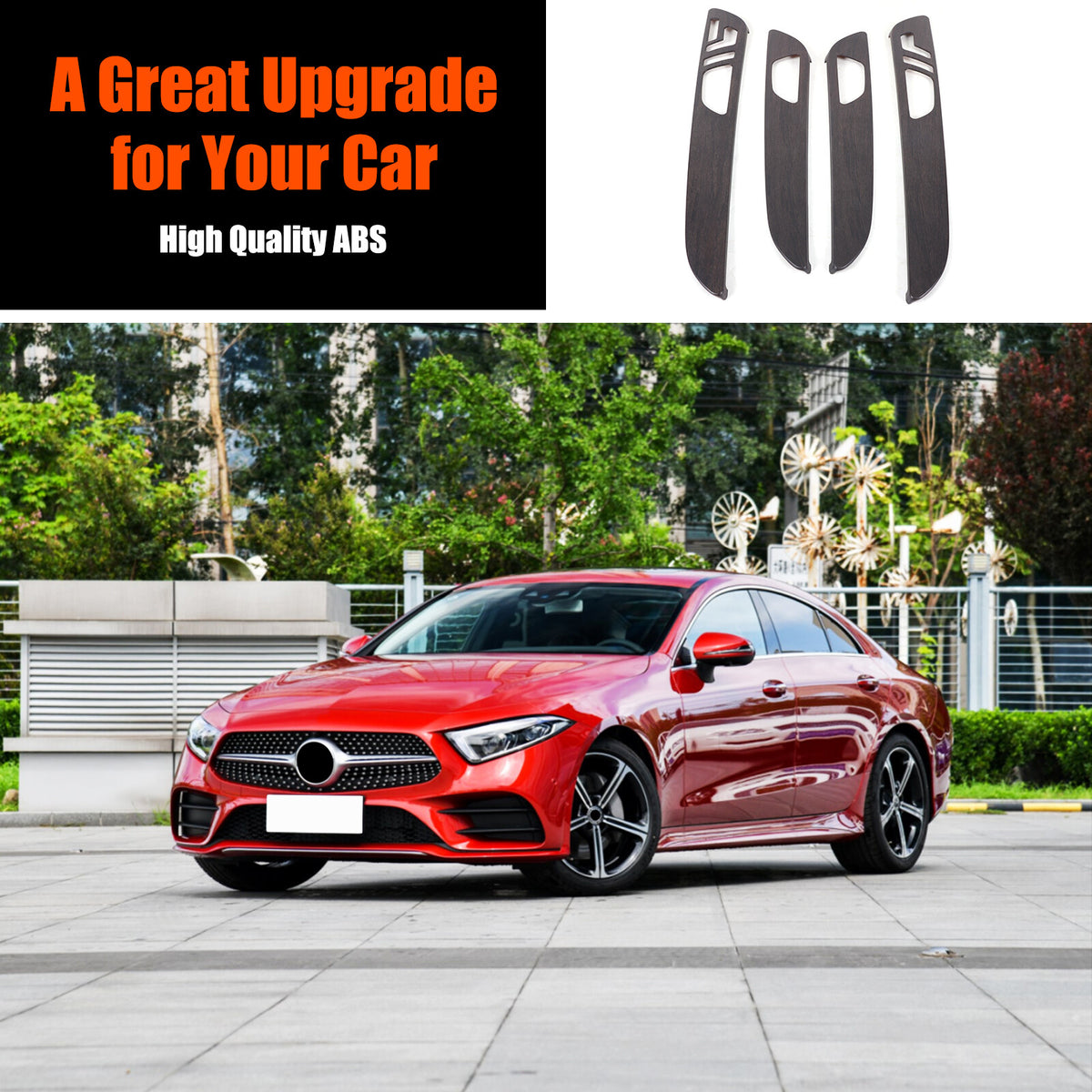 Grain Interior Car Door Panel Cover Trim For Benz GLE GLS ML GL 2013-2019 US 8