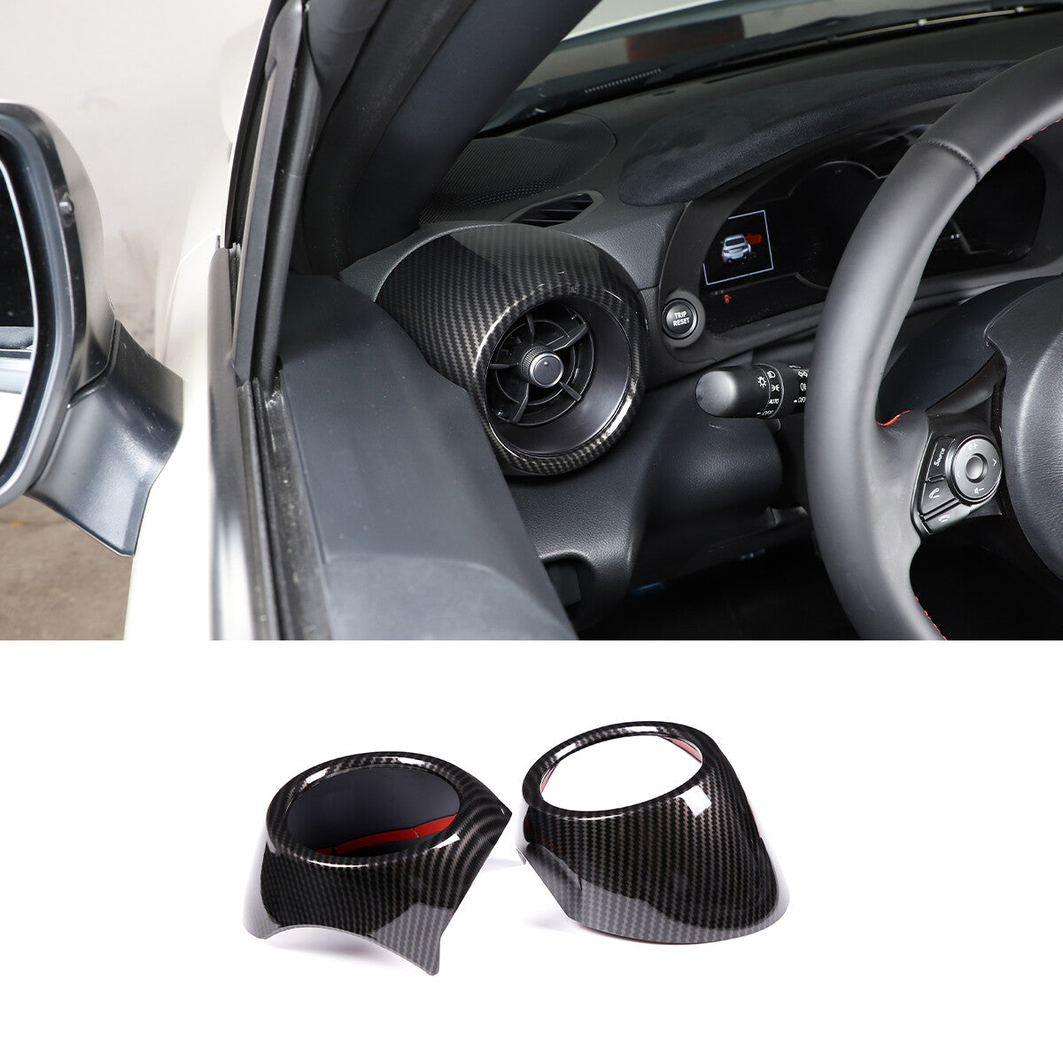 17Pcs ABS Carbon Fiber Interior Center Consol Trim Set For GR86 / BRZ 2022-2025 3