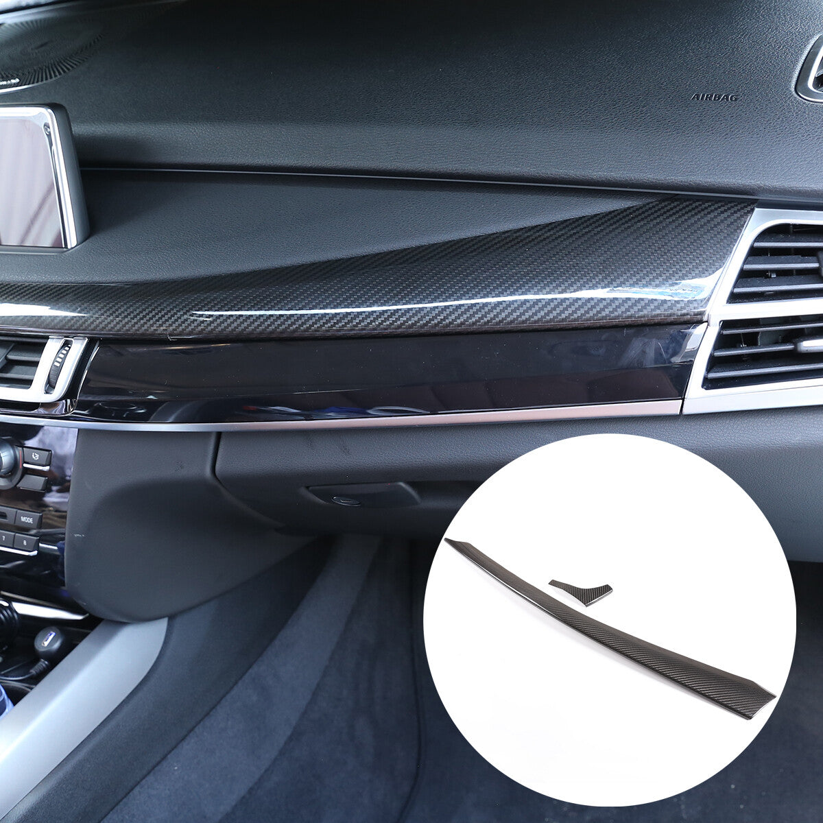 Center Console Instrument Panel Trim Strip For BMW X5 F15 2014-18 8